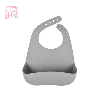 Heart Shape Baby Feeding Silicone Catch Bib Non Toxic Soft Washable
