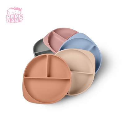 Divided Eating Silicone Dinner Plate BPA Free Custom Baby Feeding Essentials