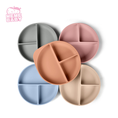 Divided Eating Silicone Dinner Plate BPA Free Custom Baby Feeding Essentials