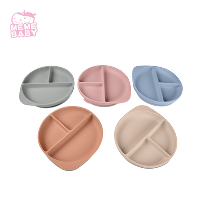 Divided Eating Silicone Dinner Plate BPA Free Custom Baby Feeding Essentials