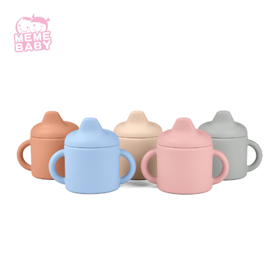 Kids Training Sippy Straw Cup Food Grade Silicone Easy To Grab