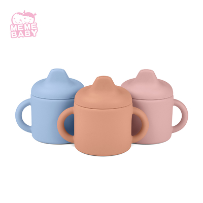 Kids Training Sippy Straw Cup Food Grade Silicone Easy To Grab