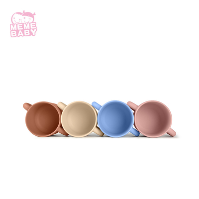 Blue Pink Silicone Sippy Cup Water Drinking Cup Food Grade