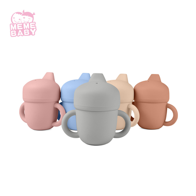 Toddler Kids Feeding silicone Drink Sippy Cup With Tight Lid Wearable
