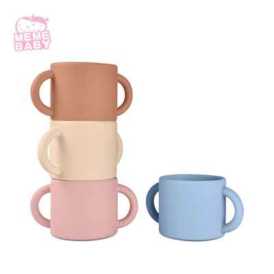 Baby Training Silicone Sippy Cup Independent Drinking Milk Infants Supplies With Handles