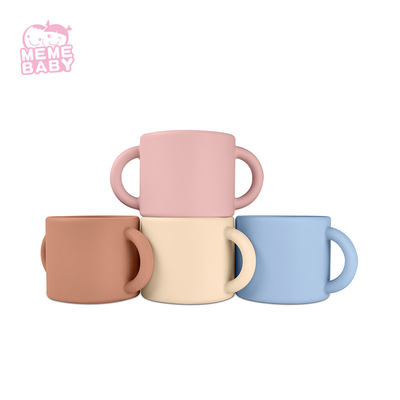 Baby Training Silicone Sippy Cup Independent Drinking Milk Infants Supplies With Handles
