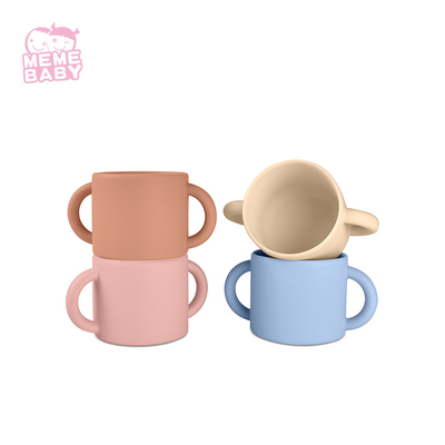 Baby Training Silicone Sippy Cup Independent Drinking Milk Infants Supplies With Handles