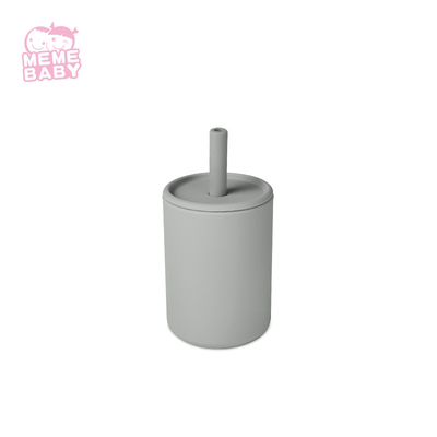 LFGB Silicone Sippy Cup With Straw 6*6*11.8cm Food Grade