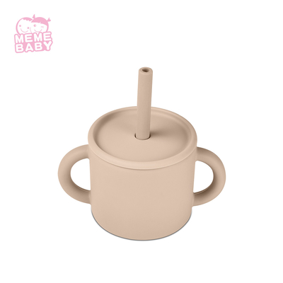 SGS Silicone Baby Cup With Handle BPA Free Water Drinking Cup