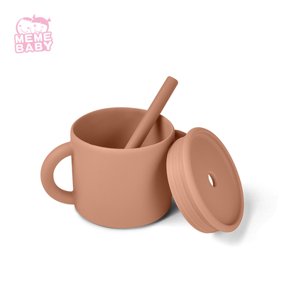 SGS Silicone Baby Cup With Handle BPA Free Water Drinking Cup