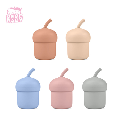 Food Grade Leakproof Silicone Baby Cup Children Drinking Water Training Cup