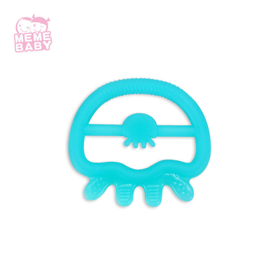 LFGB Toddler soft Silicone Teether Food Grade BPA Free Eco Friendly Jellyfish Animal