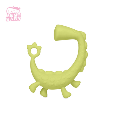 Bpa Free Funny Dinosaur Chew Silicone Baby Teether For Toddler