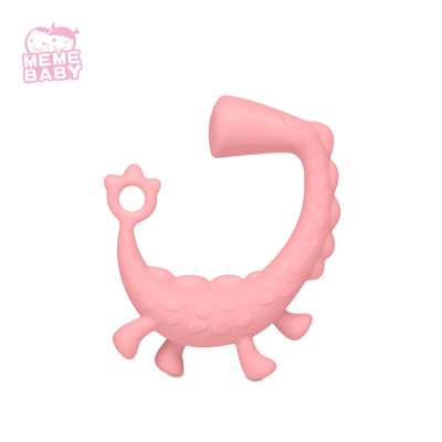 Bpa Free Funny Dinosaur Chew Silicone Baby Teether For Toddler