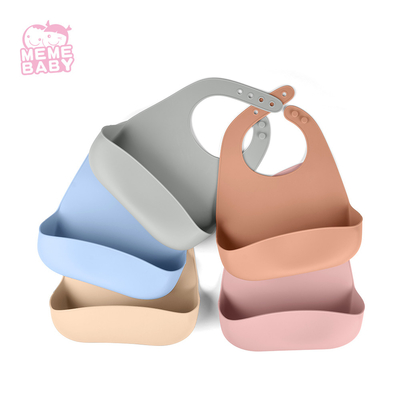 Silicone Food Catching Bib Big Capacity Infants Toddlers Tablewares