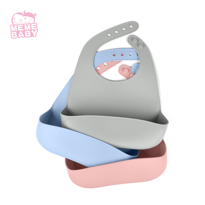 Silicone Food Catching Bib Big Capacity Infants Toddlers Tablewares