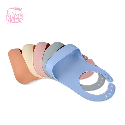 FDA Certified Silicone Feeding Bib Waterproof Easy Wipe Blue