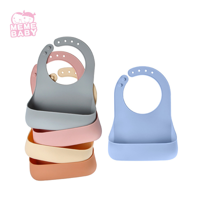 Dishwaher Safe Silicone Bib Catcher Square Shape Customized Logo