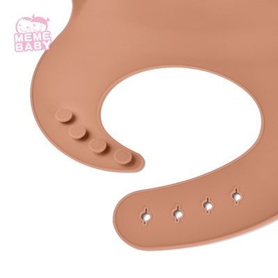 Baby Unisex Silicone Bib With Food Catcher Multiple Color Choices