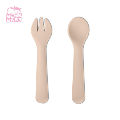LFGB Approval Silicone Fork And Spoon Set Silicone Tableware Easy To Grasp