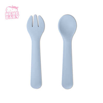 SGS Certified Food Grade Silicone Spoon And Fork Kids Utensils