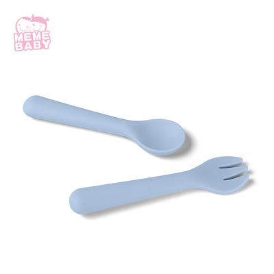 SGS Certified Food Grade Silicone Spoon And Fork Kids Utensils