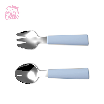 BPA Free Food Grade Stainless Spoon And Fork Set Silicone Silverware