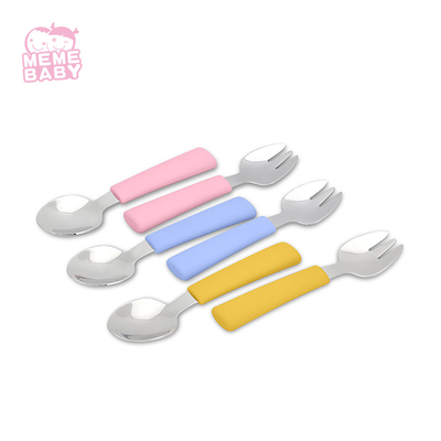 Food Grade Children Knife Fork And Spoon Set SS Cutlery Kit Eco Friendly
