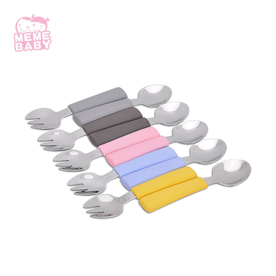 Food Grade Children Knife Fork And Spoon Set SS Cutlery Kit Eco Friendly