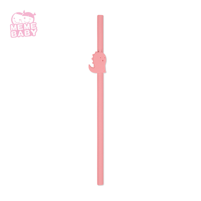 Silicone Straw Reusable Divided Animal Colorful Folding Long Thin Baby Ingant Kid
