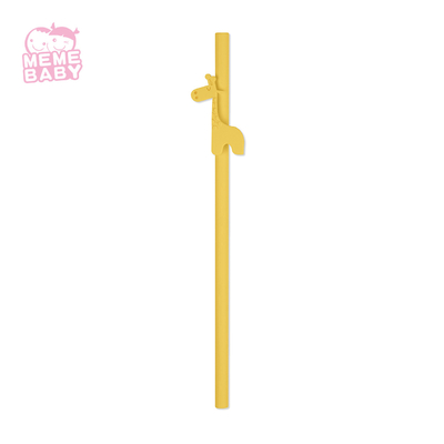 Silicone Straw Reusable Divided Animal Colorful Folding Long Thin Baby Ingant Kid