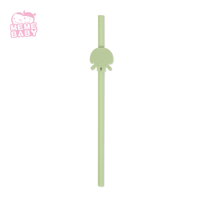 Animal Clip Silicone Reusable Straw Set Drinking With Tip