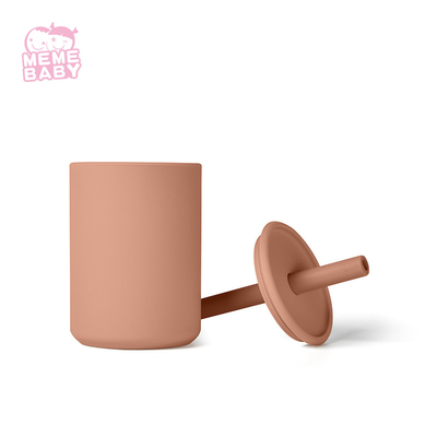 OEM Service Water Drinking Portable Silicone Straw Cup For Babies