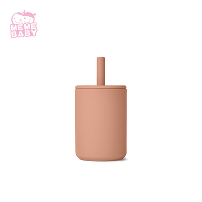 OEM Service Water Drinking Portable Silicone Straw Cup For Babies