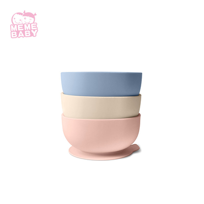 Suction Silicone Bowl Baby Weaning Bowl Set BPA Free Easy Clean Silicone Baby Bowl