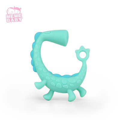 Cute Brachiosaurus Teething Ring Pacifier Customized Easy To Grasp