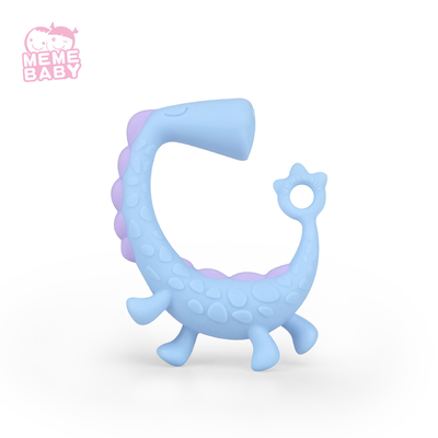 Cute Brachiosaurus Teething Ring Pacifier Customized Easy To Grasp