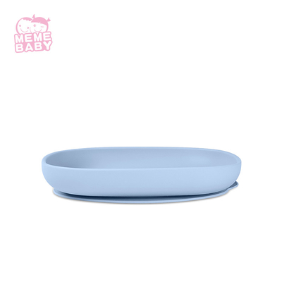 SGS Certification Non Toxic High Chair Suction Plate Blue Color