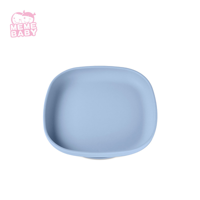 SGS Certification Non Toxic High Chair Suction Plate Blue Color