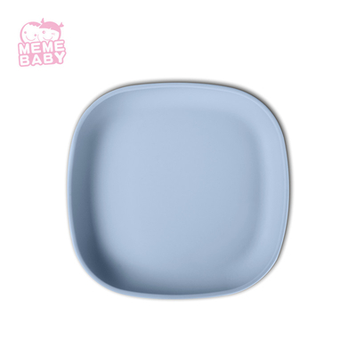 SGS Certification Non Toxic High Chair Suction Plate Blue Color