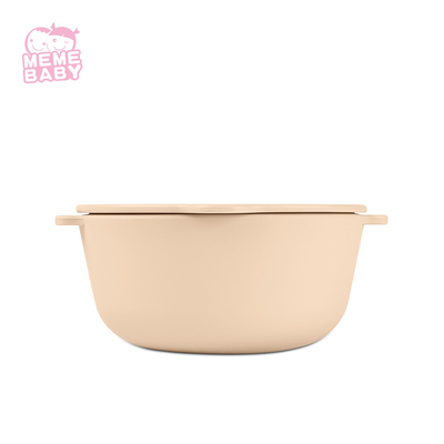 Portable Food Soup Salad Silicone Weaning Bowl Without Suction