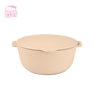 Portable Food Soup Salad Silicone Weaning Bowl Without Suction