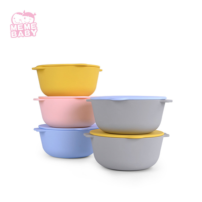 Multicolor Warm Keeping Silicone Soup Bowl For Baby Weaning