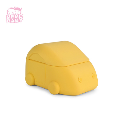 Silicone Bowl Baby Weaning Microwave Safe Cute Car Dust Proof Lid