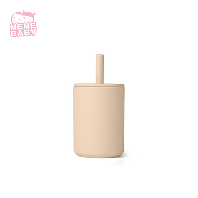 6oz Silicone Lid Sippy Cup Custom Silicone Drinking Cups Reusable Temperature Resistance