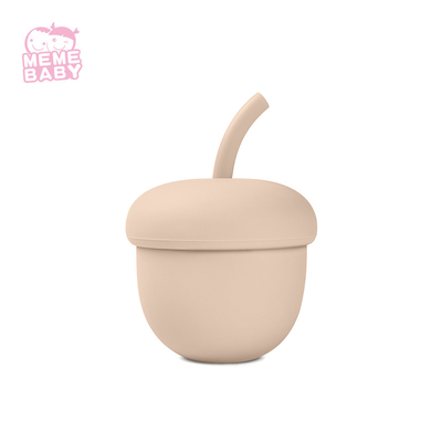 Memebaby Reusable Silicone Baby Cup With Straw High Temperature Resistance