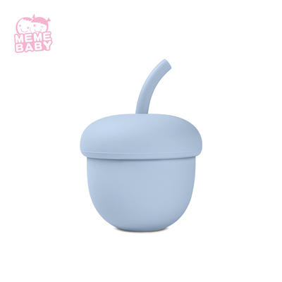 Memebaby Reusable Silicone Baby Cup With Straw High Temperature Resistance