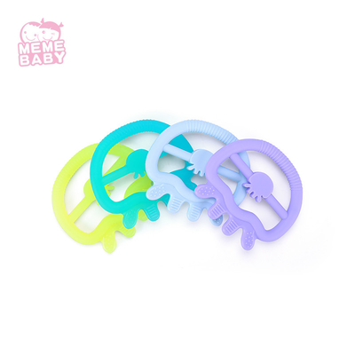 LFGB Approved Massage Teether Soft Silicone Jellyfish Shape For Kids