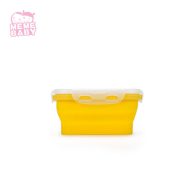 Leakproof Food Grade Silicone Tableware Set Collapsible Lunch Box Rectangle