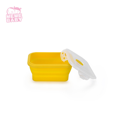 Leakproof Food Grade Silicone Tableware Set Collapsible Lunch Box Rectangle